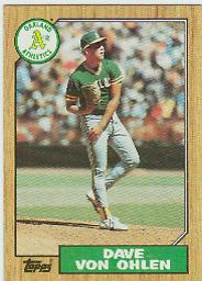 1987 Topps Baseball Cards      287     Dave Von Ohlen